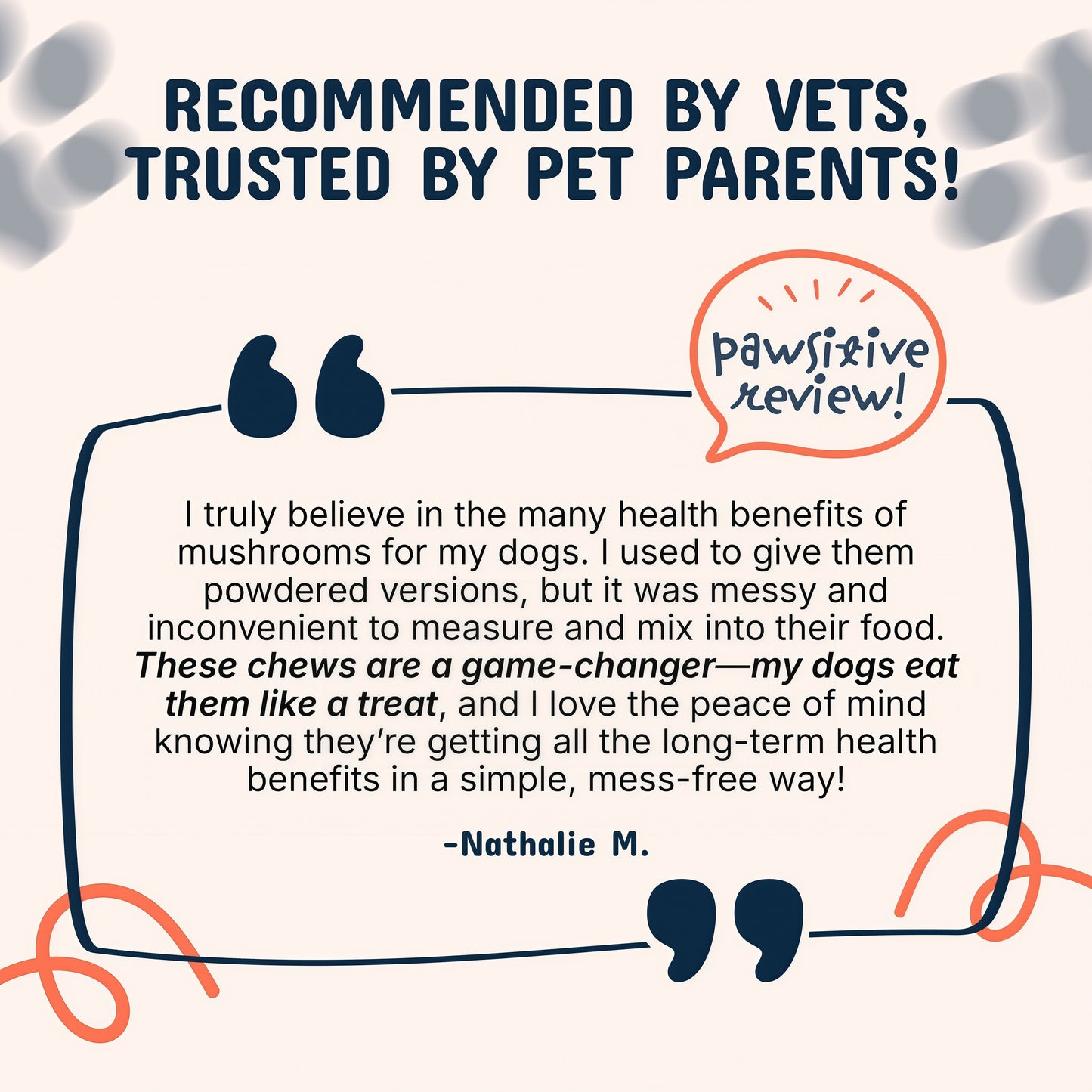 Pets Are Kids Premium Pet Mushroom Chews With Turkey Tail Extract, (60 Count)